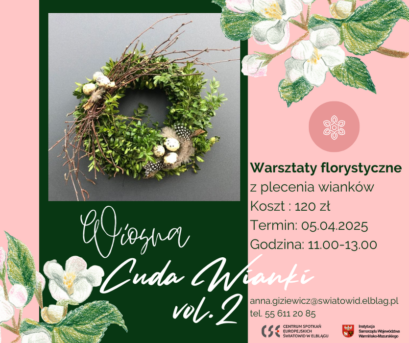 Florystyczne warsztaty na wiosnę! Zapisz się na: „Cuda Wianki – Wiosna vol.2”