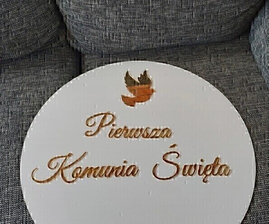Sprzedam baner komunijny. Duże koło o średnicy 60 cm. 