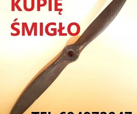 KUPIĘ DREWNIANE ŚMIGLO OD SAMOLOTU Polskiego Niemieckiego, 
