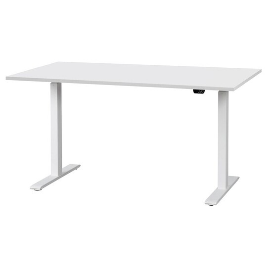 Biurko elektryczne IKEA Rudolf 140x80 w kolorze białym. 