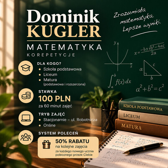 📚 KOREPETYCJE Z MATEMATYKI &ndash; ELBLĄG / ONLINE 