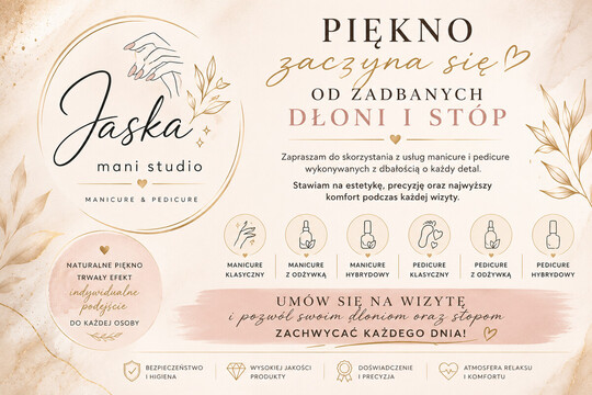 JASKA mani studio Zapraszam do skorzystania z usług 