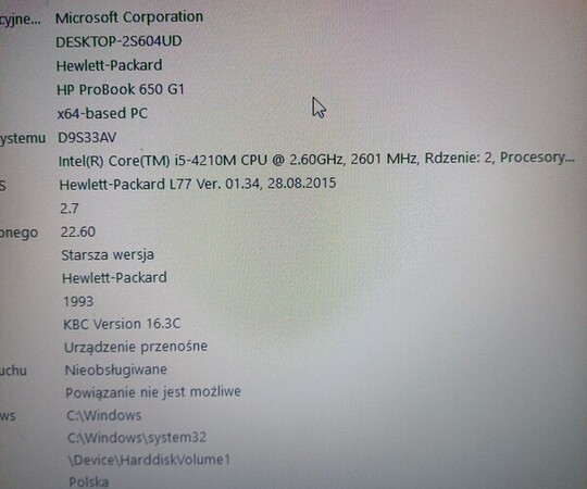 Laptop HP Probook mało używany 