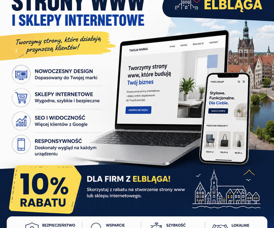 RABAT dla firm z ELBLĄGA! // Strona Internetowa // Sklep 