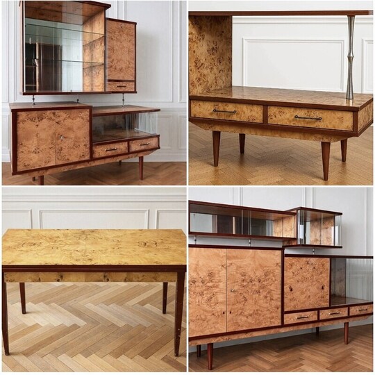 Meble vintage w stylu artdeco. Projekt indywidualny. Stan 