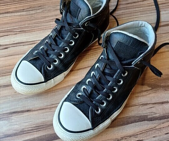 Converse rozmiar 41 skórzane trampki wysokie, długość 