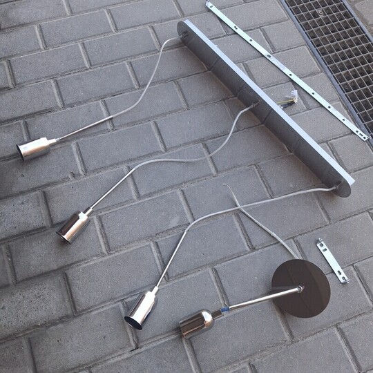 Lampy wiszące. Chrom. 3ż+1ż. 
