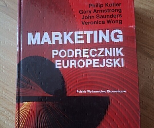 Marketing europejski podręcznik. Używany, syn płacił za 