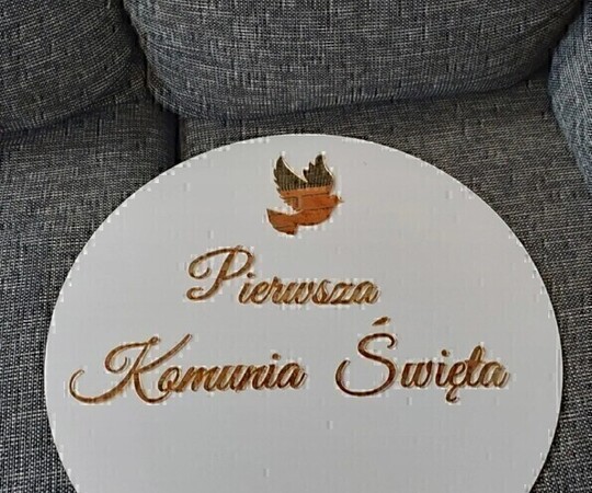 Sprzedam baner komunijny. Duże koło o średnicy 60 cm. 