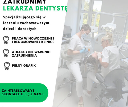 Podejmę współpracę z lekarzem stomatologiem. 