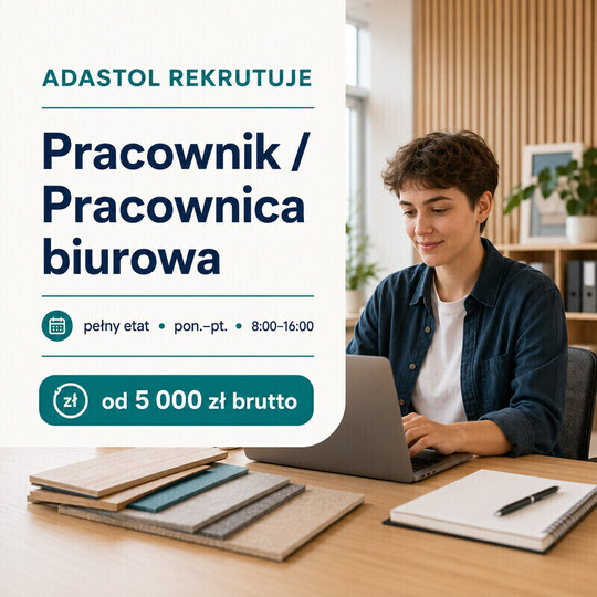 Pracownik / Pracownica biurowa &ndash; Junior Projektant / 