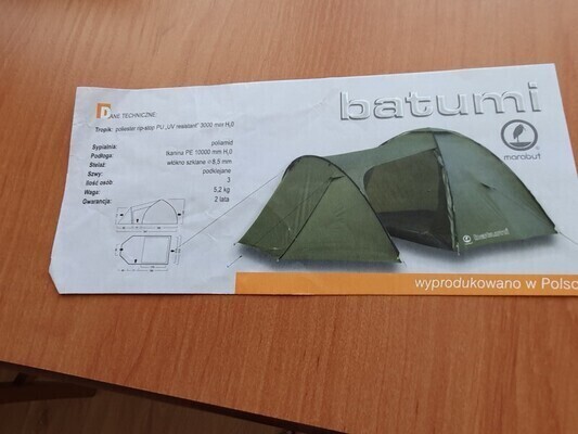 Sprzedam namiot Marabut Batumi 3 osobowy Prawie nowy, dwa 