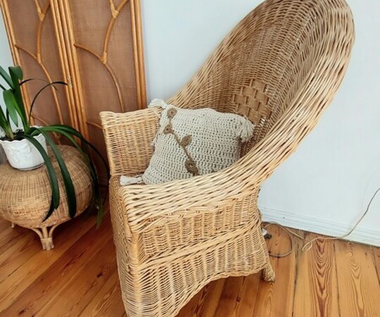 Sofa Komoda PUF RATTAN WIKLINA PIĘKNY TEŻ JAKO STOLIK 