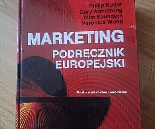 Marketing europejski podręcznik. Używany, syn płacił za 
