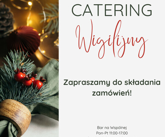 CATERING ŚWIĄTECZNY - ZAMÓWIENIA PRZYJMUJEMY DO 18.12.2024 