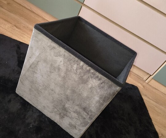 Organizer pudełko welurowe kolor ciemny szary 39cmx39cm 15 