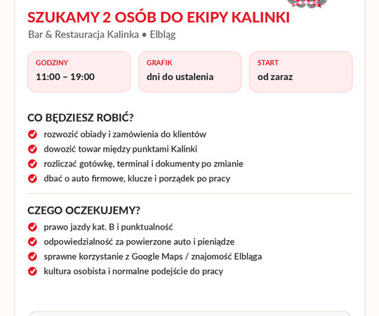 🚗 SZUKAMY KIEROWCY &ndash; PRACA OD ZARAZ! 