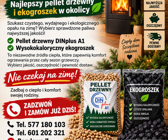 CIEPŁO W TWOIM DOMU !!! SPRZEDAM PELLET I EKOGROSZEK ZRÓB 