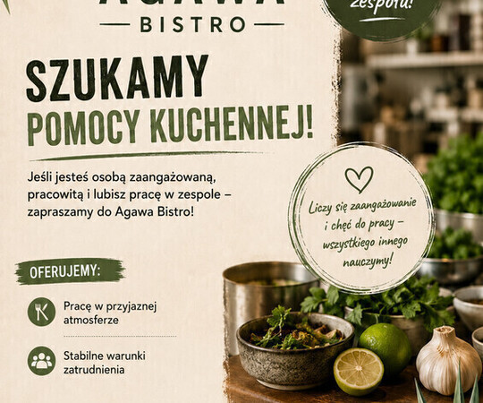Zatrudnimy pomoc kuchenną Wszystkie informacje uzyskają 