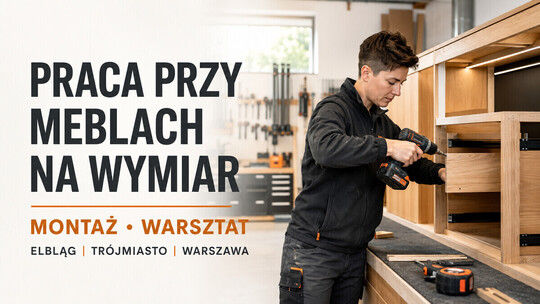Osoba do montażu i składania mebli na wymiar 