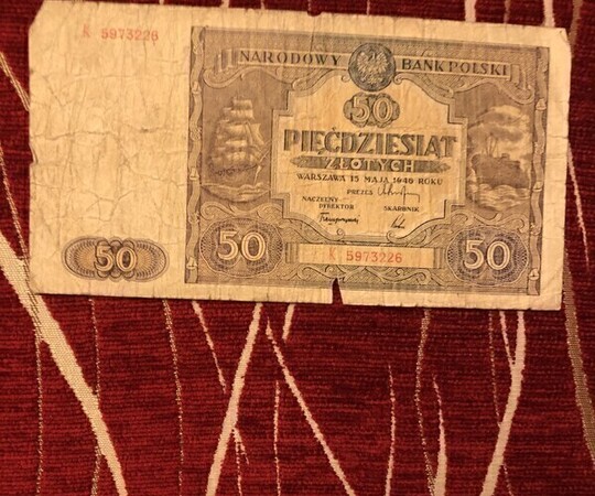 Sprzedam banknot 50 cio złotowy z 15 maja 1946 roku, seria 