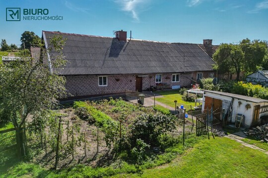 Dom 70 m2 z działką 57 arów, stodoła, sad, Bielica 
