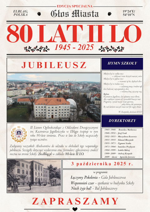 80-lecie II LO. Zmieniała się Polska, zmieniała się szkoła