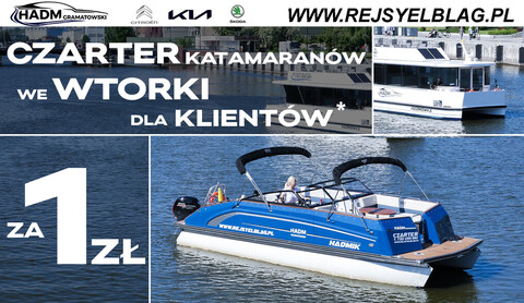 Dla klientów HADM Gramatowski rejsy katamaranem za 1 zł!