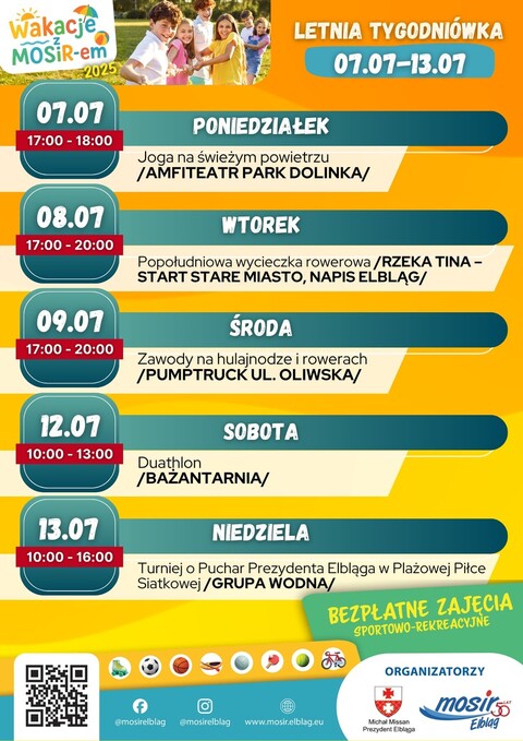 Drugi tydzień Wakacji z MOSiR-em. Sprawdź, co będzie się działo!