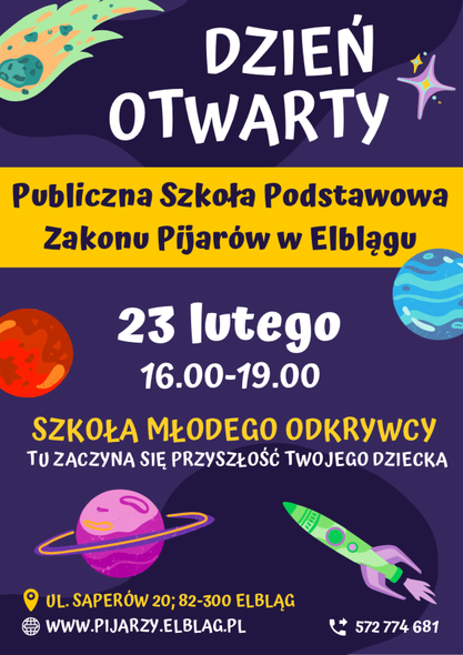 Dzień otwarty w Szkole Podstawowej Zakonu Pijarów