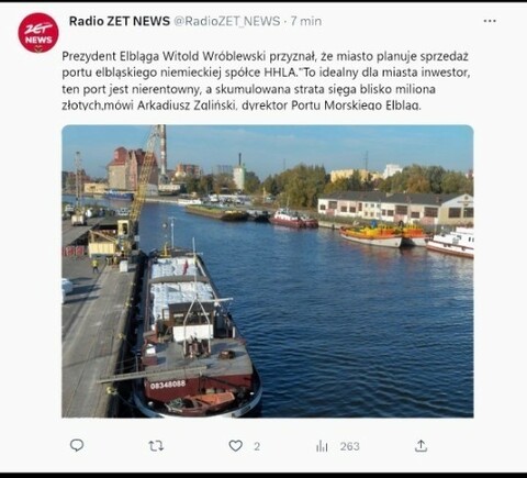 Prezydent Elbląga: nie sprzedaję portu Niemcom, to jest kłamstwo