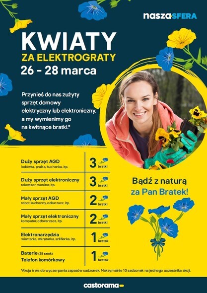 W Castoramie za elektrograty dostaniesz kwiaty! Czekamy 26-28 marca