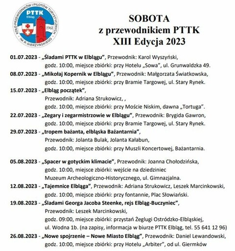 Jeżeli sobota, to tylko z przewodnikiem PTTK