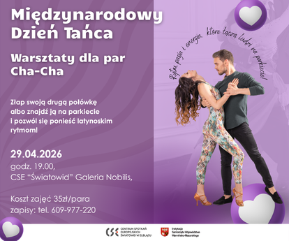 Międzynarodowy Dzień Tańca w Elblągu - świętujemy w rytmie cha-chy i samby