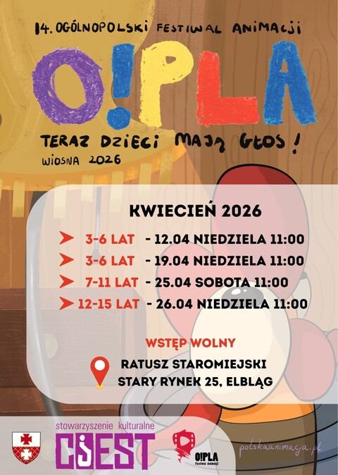 O!PLA - 14. Ogólnopolski Festiwal Animacji dla dzieci i dorosłych