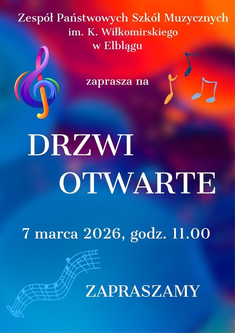 Otwórz uszy na przyszłość! Dzień Otwarty w Zespole Państwowych Szkół Muzycznych w Elblągu już 7 marca