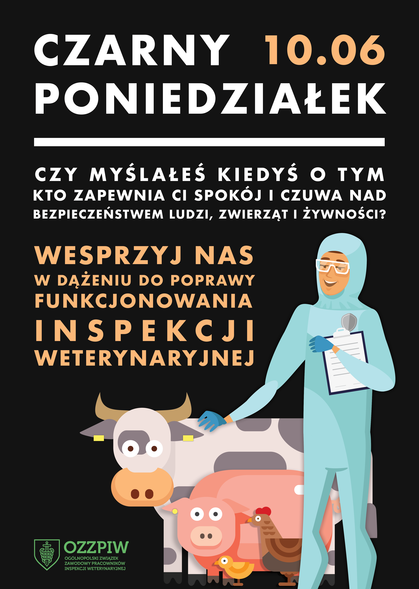 Czarny poniedziałek w inspekcji weterynaryjnej