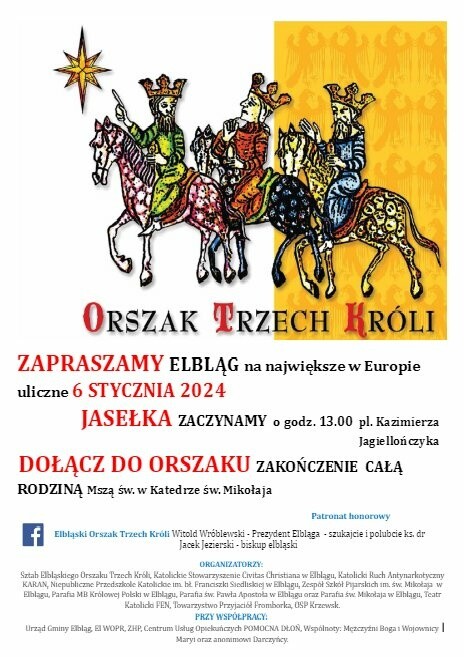 Przez Elbląg przejdzie Orszak Trzech Króli