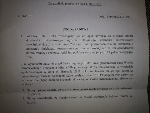 Radny zawarł ugodę z prezydentem. Będą przeprosiny (aktualizacja) 