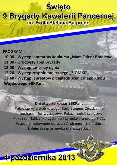 Święto 9. Brygady Kawalerii Pancernej w Braniewie