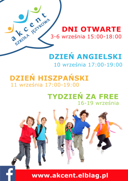 Szkoła Językowa Akcent zaprasza na Dzień Językowy oraz Tydzień za free