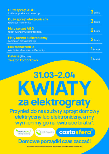 W Castoramie otrzymasz kwiaty za elektrograty!