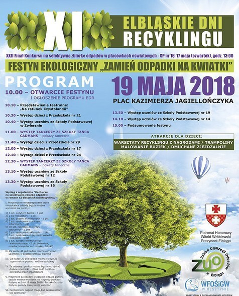 XI Elbląskie Dni Recyklingu już w sobotę