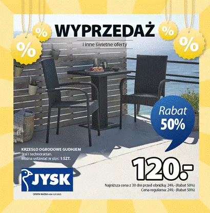 Zapraszamy na wielką letnią wyprzedaż w JYSK!