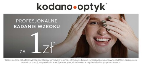 Zbadaj swój wzrok już za 1 zł w KODANO Optyk!