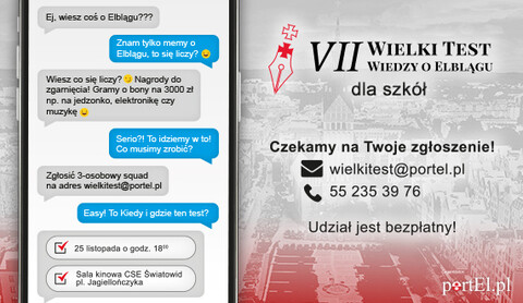 Zbierz ekipę i wbijaj na Wielki Test Wiedzy o Elblągu!