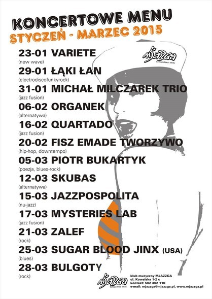 Zimowo-wiosenne koncerty w Mjazzdze