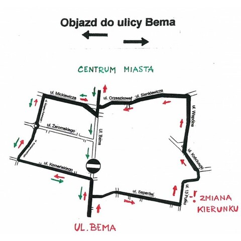 Zmiana organizacji ruchu na ulicy Bema