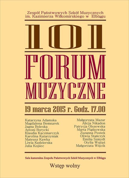 101. Forum Muzyczne