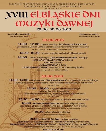 18. Elbląskie Dni muzyki Dawnej